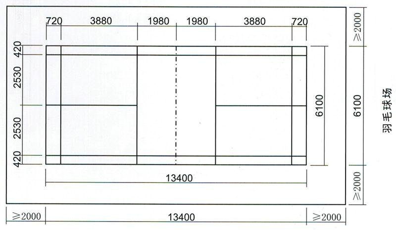 毛羽毛球場平面圖