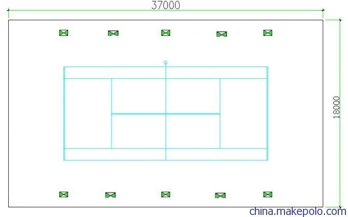 乒乓球場平面圖